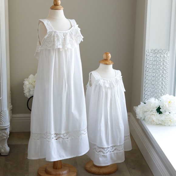 Strasburg Bella Luna White Cotton LINED Dress Crochet Lace RARE SIZES LIKE NEW - Picture 5 of 5